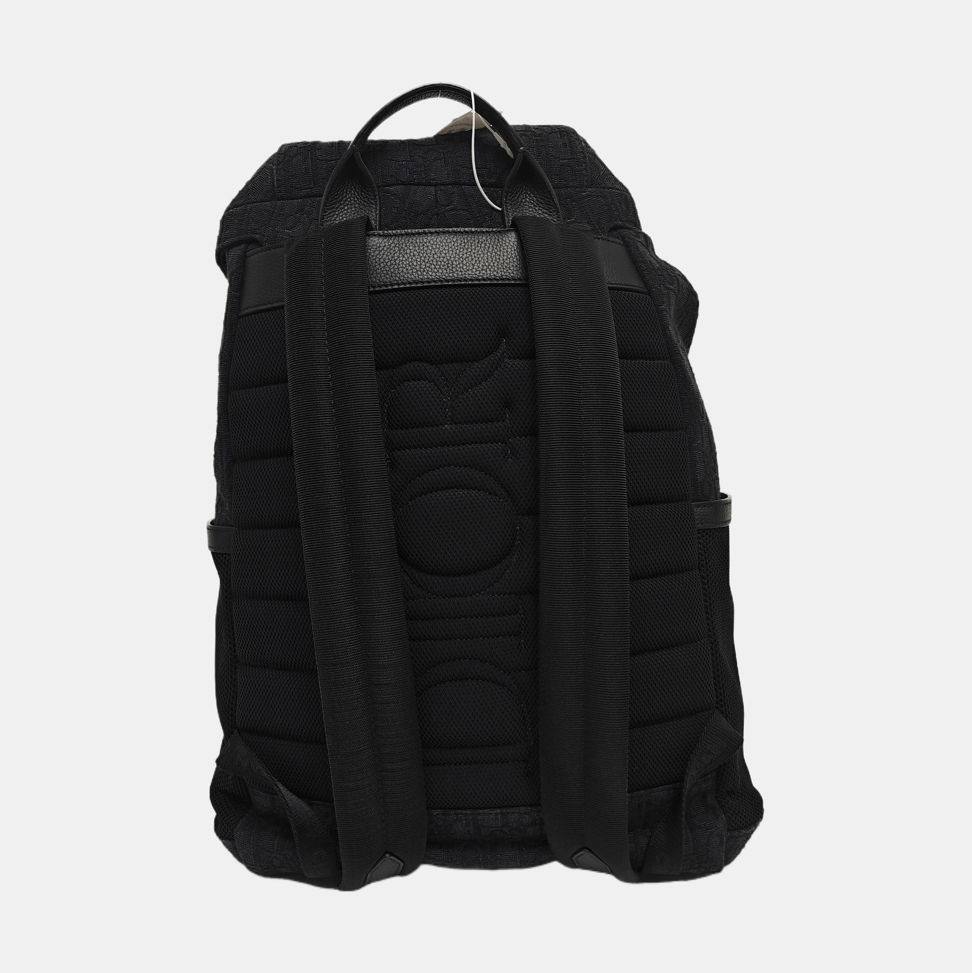 Oblique Canvas Backpack Black
