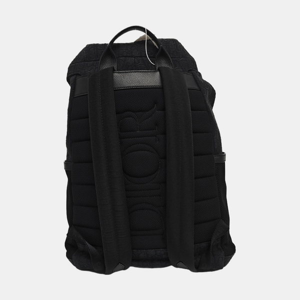 Oblique Canvas Backpack Black