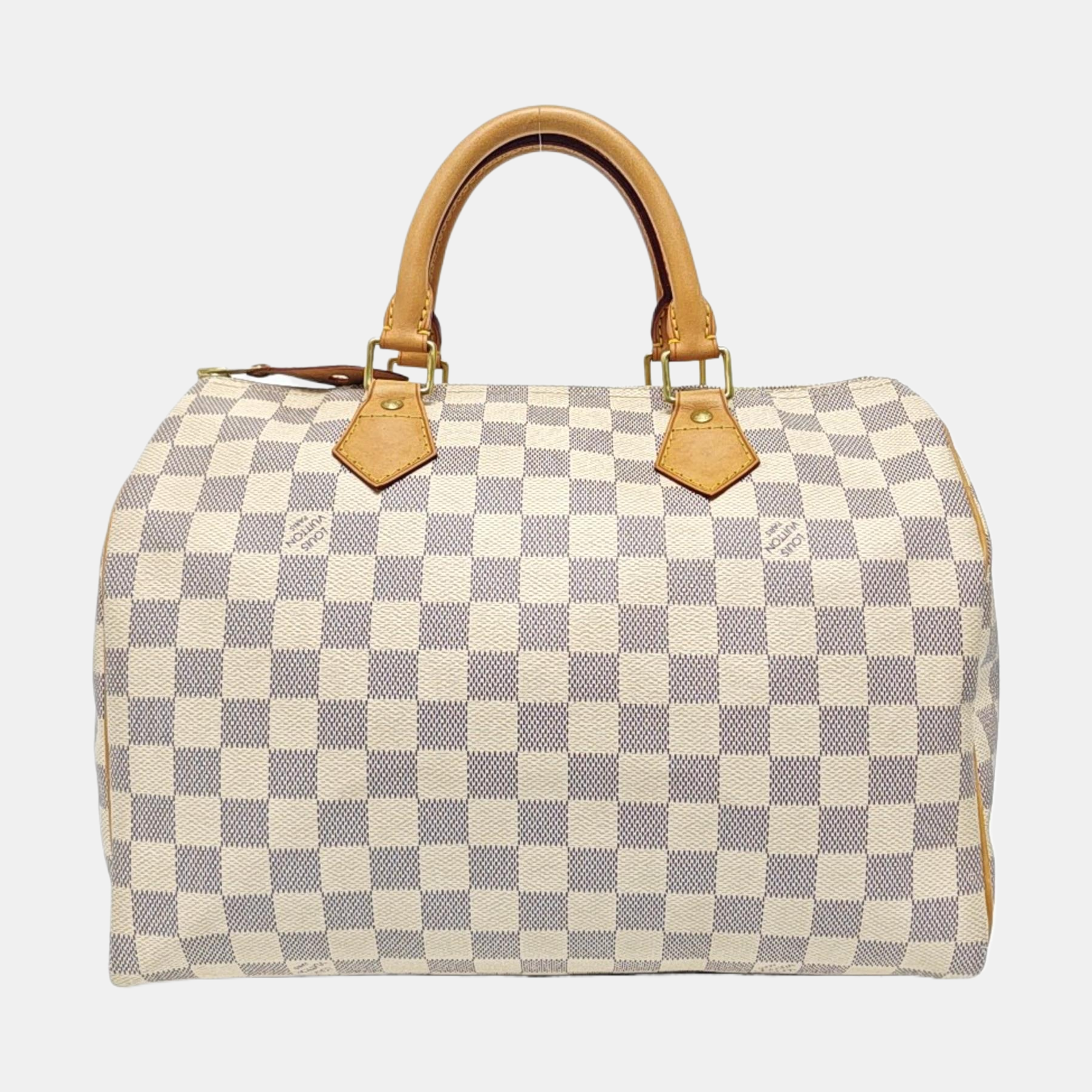 SPEEDY 30 Damier Azur Coated Canvas White