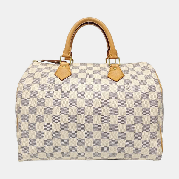 SPEEDY 30 Damier Azur Coated Canvas White