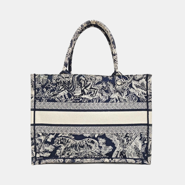 Book Tote Medium Fabric Blue