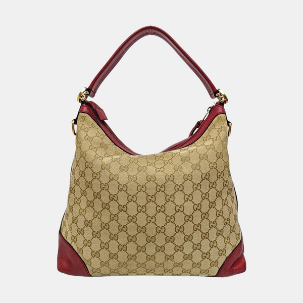 Monogram Canvas Shoulder Bag Beige