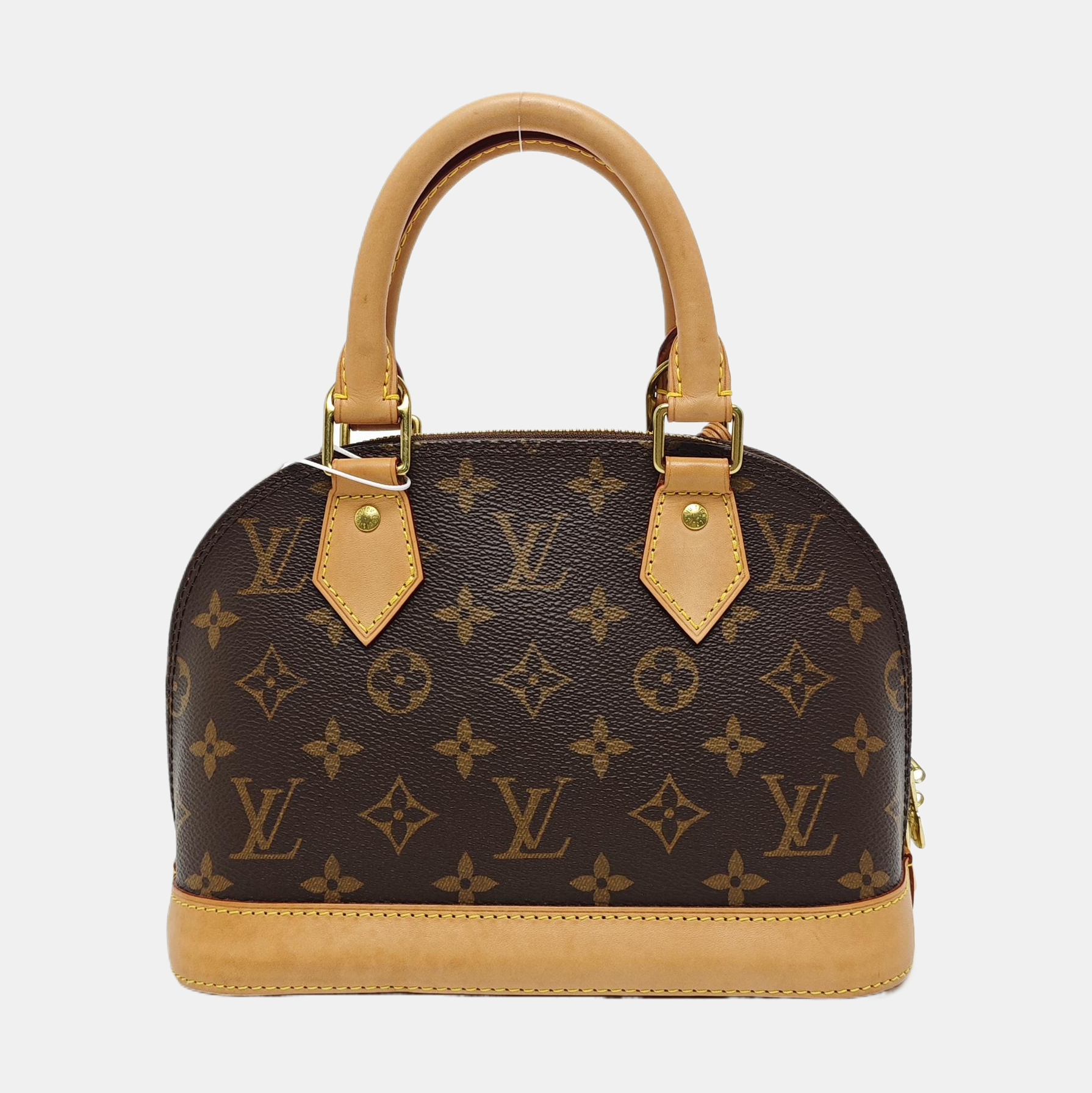 ALMA BB Monogram Coated Canvas Brown