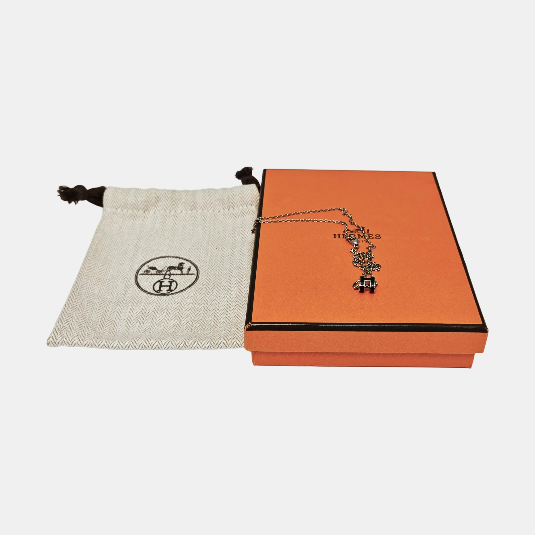 Pop H Metal Silver Necklace
