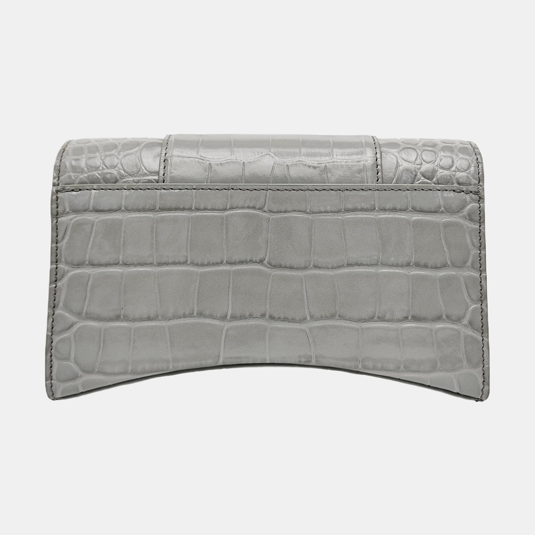 Hourglass Wallet On Chain Mini Calfskin Gray