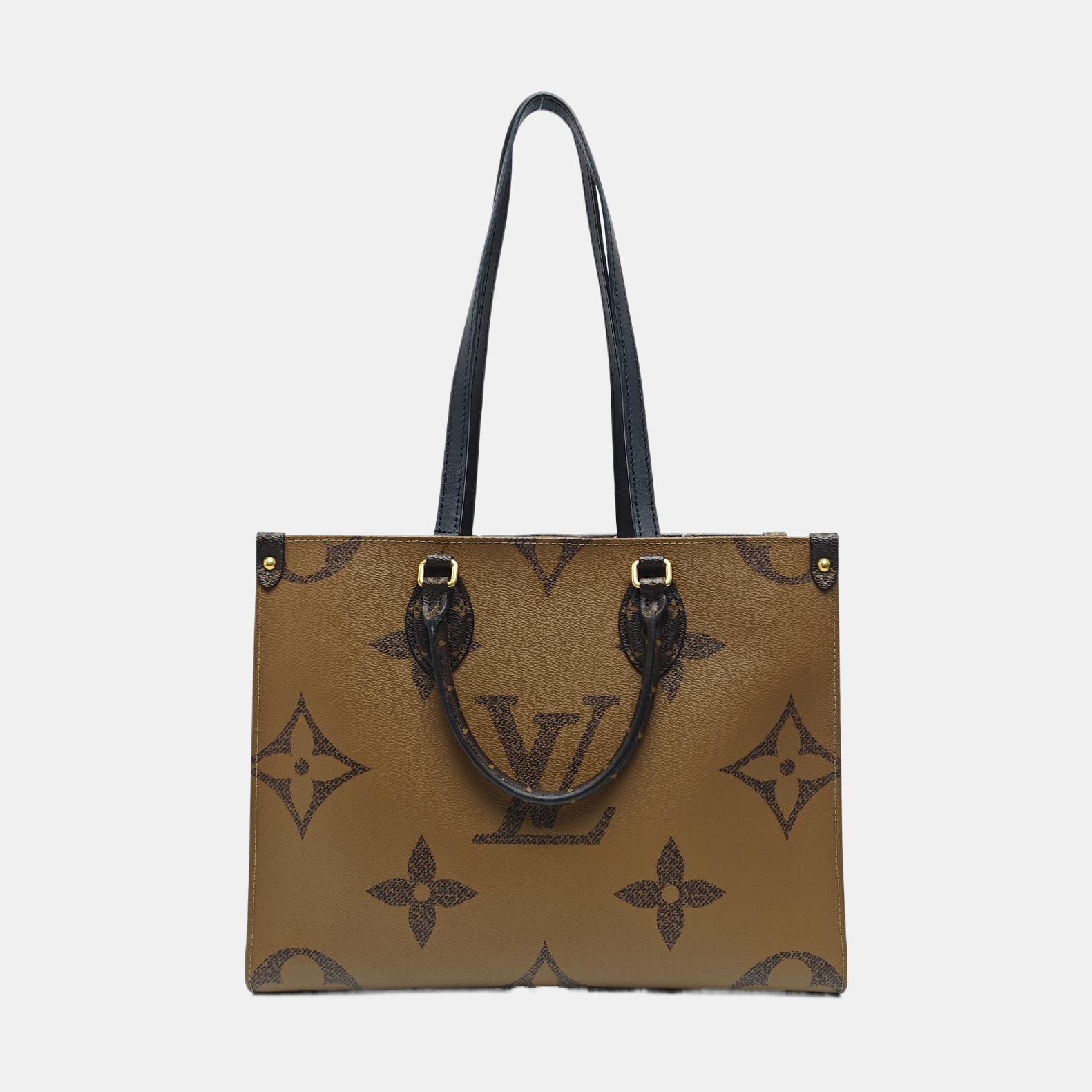 ONTHEGO MM Monogram Coated Canvas Brown