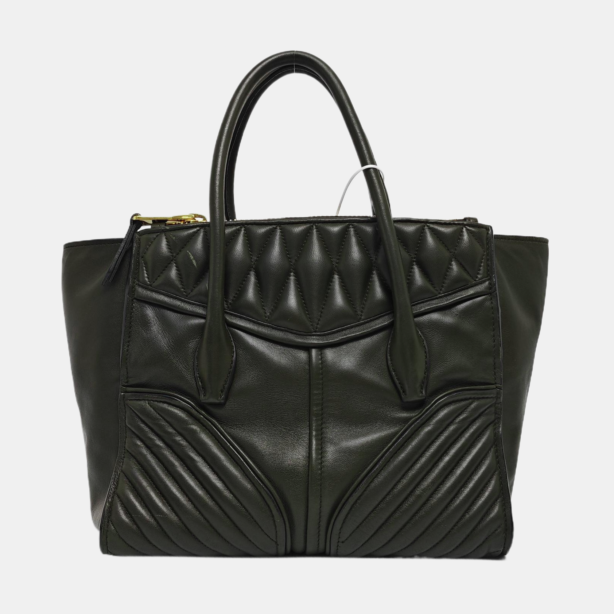 Quilted Lambskin Shoulder Bag Green