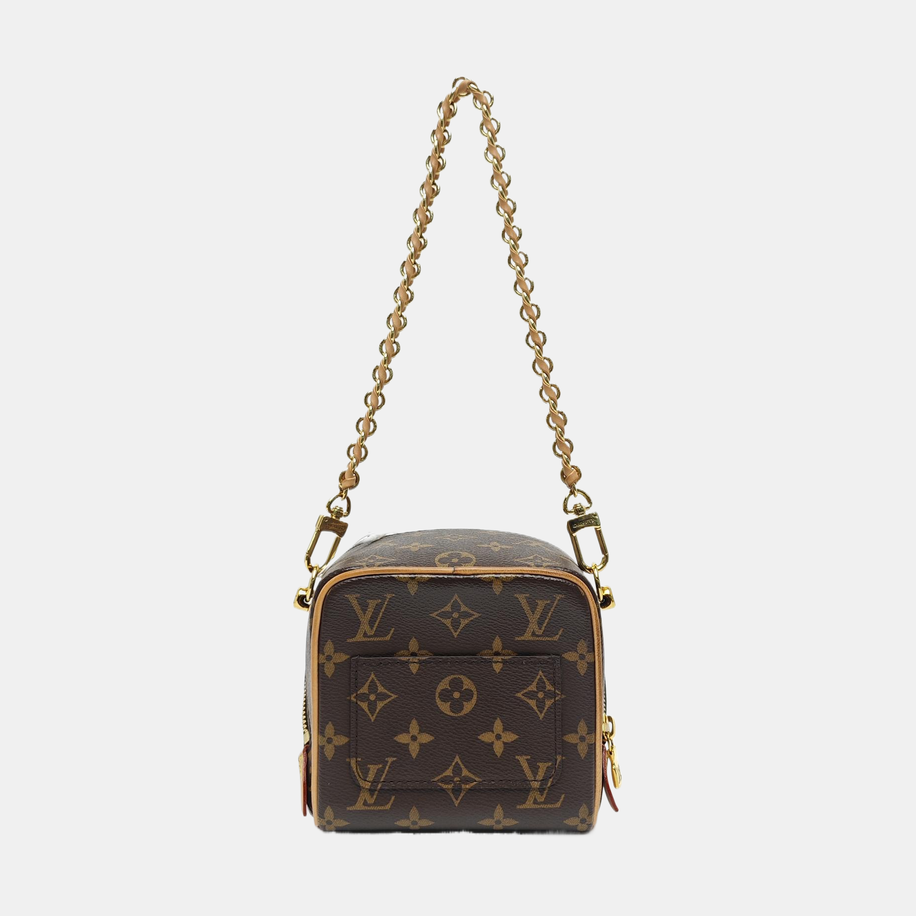 JUST IN CASE Monogram Coated Canvas Brown