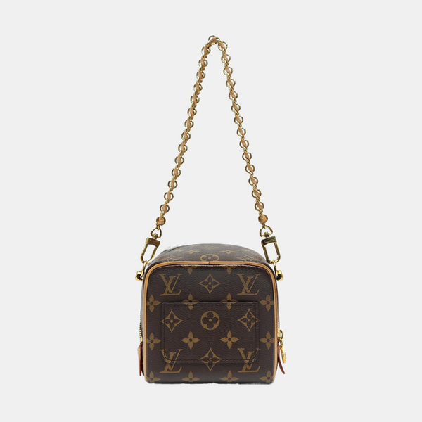 JUST IN CASE Monogram Coated Canvas Brown