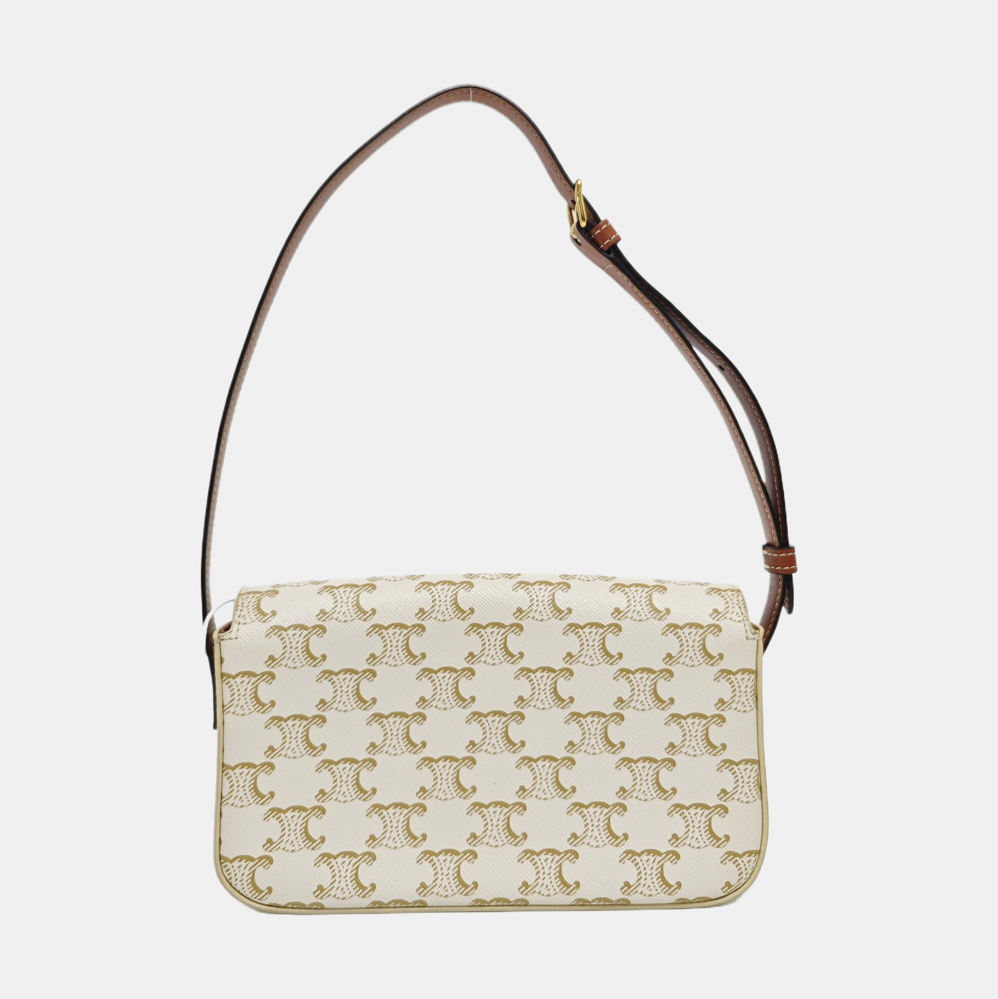 TRIOMPHE Small Coated Canvas White