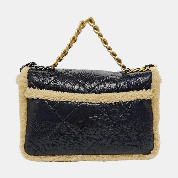 Quilted Lambskin Shoulder Bag Blue