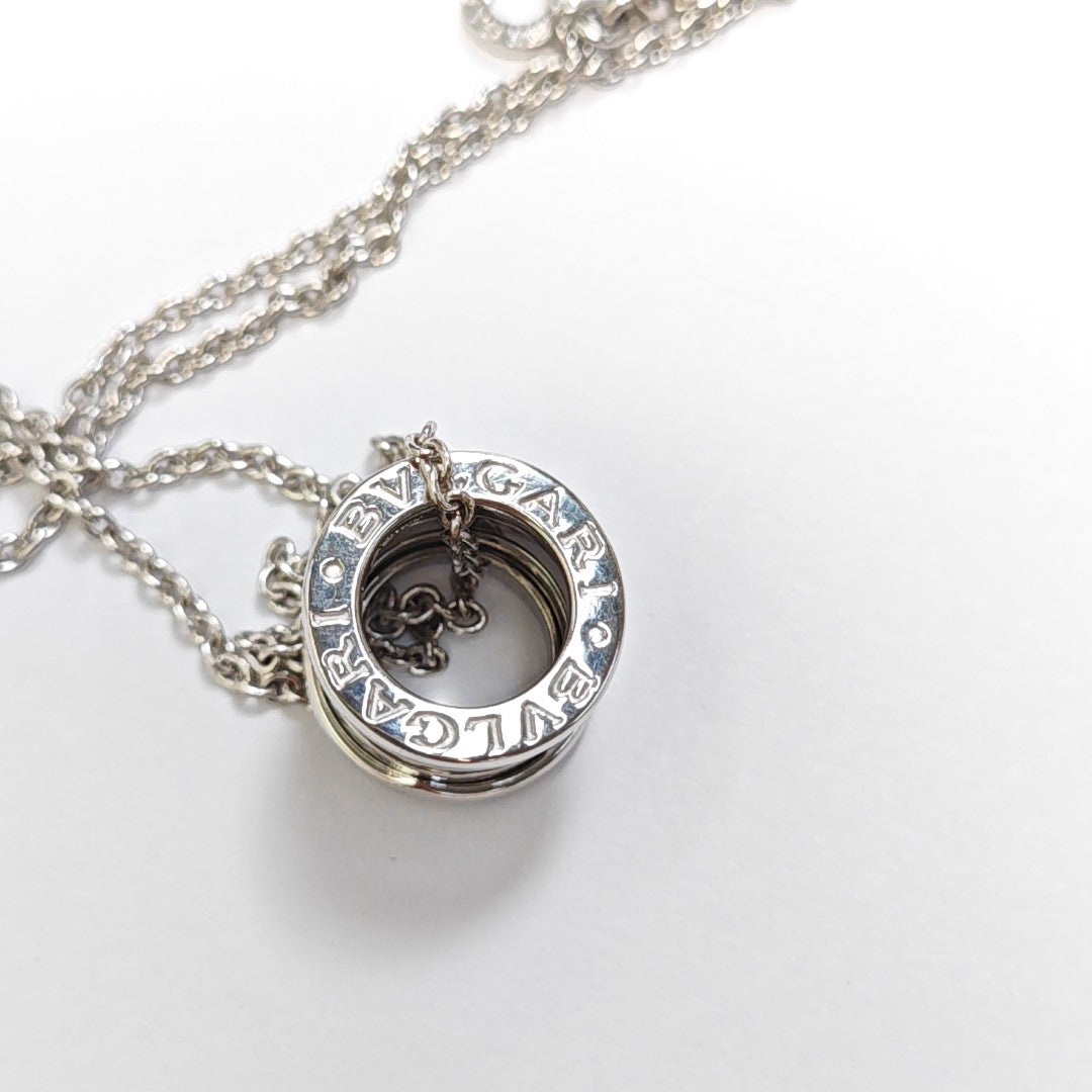 B.ZERO1 18k White Gold Silver Necklace