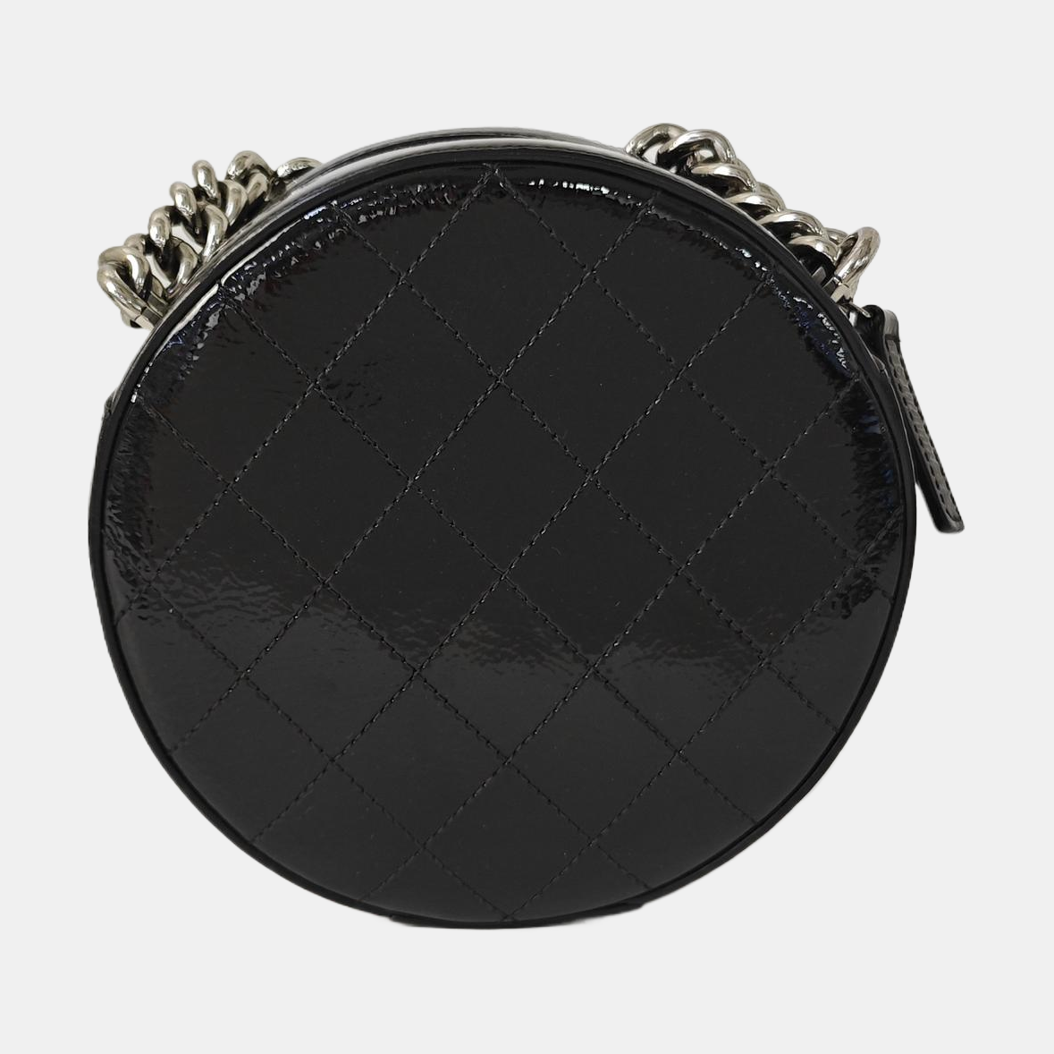 Patent Leather Shoulder Bag Black
