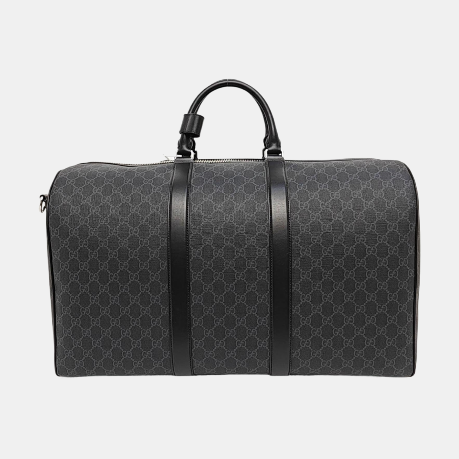 Monogram Coated Canvas Shoulder Bag Black