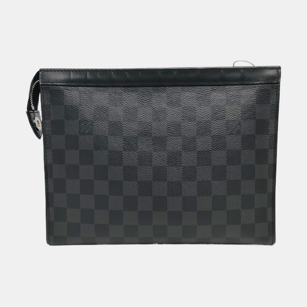 Pochette Voyag MM Damier Graphite Coated Canvas Gray