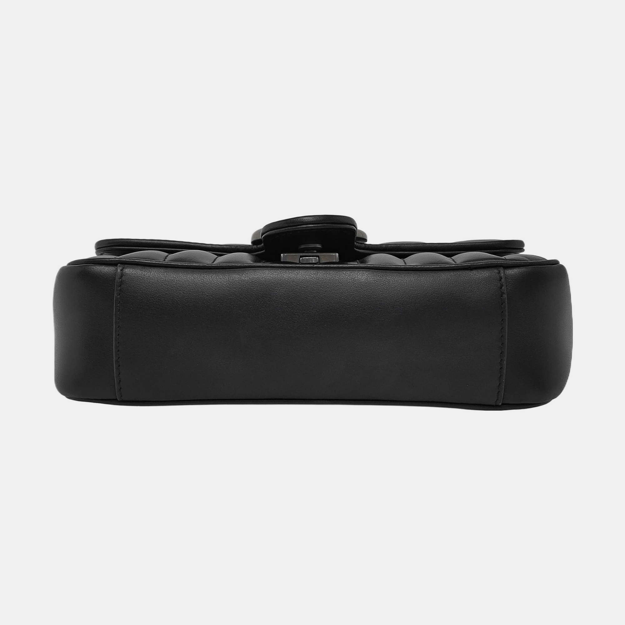 GG Marmont Small Quilted Calfskin Black