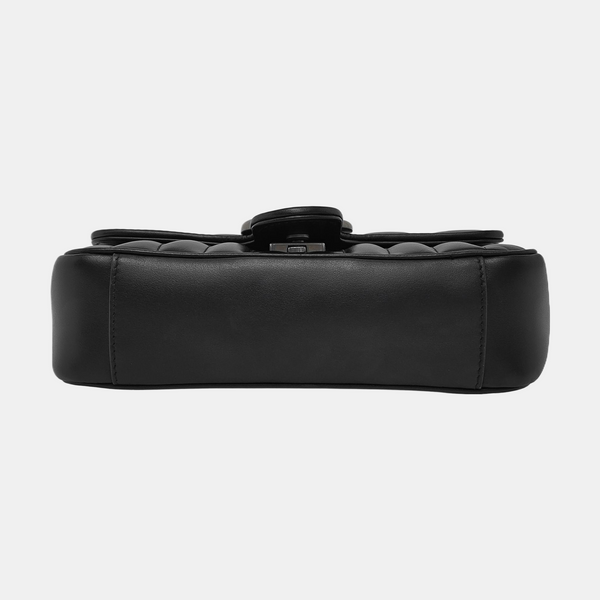 GG Marmont Small Quilted Calfskin Black