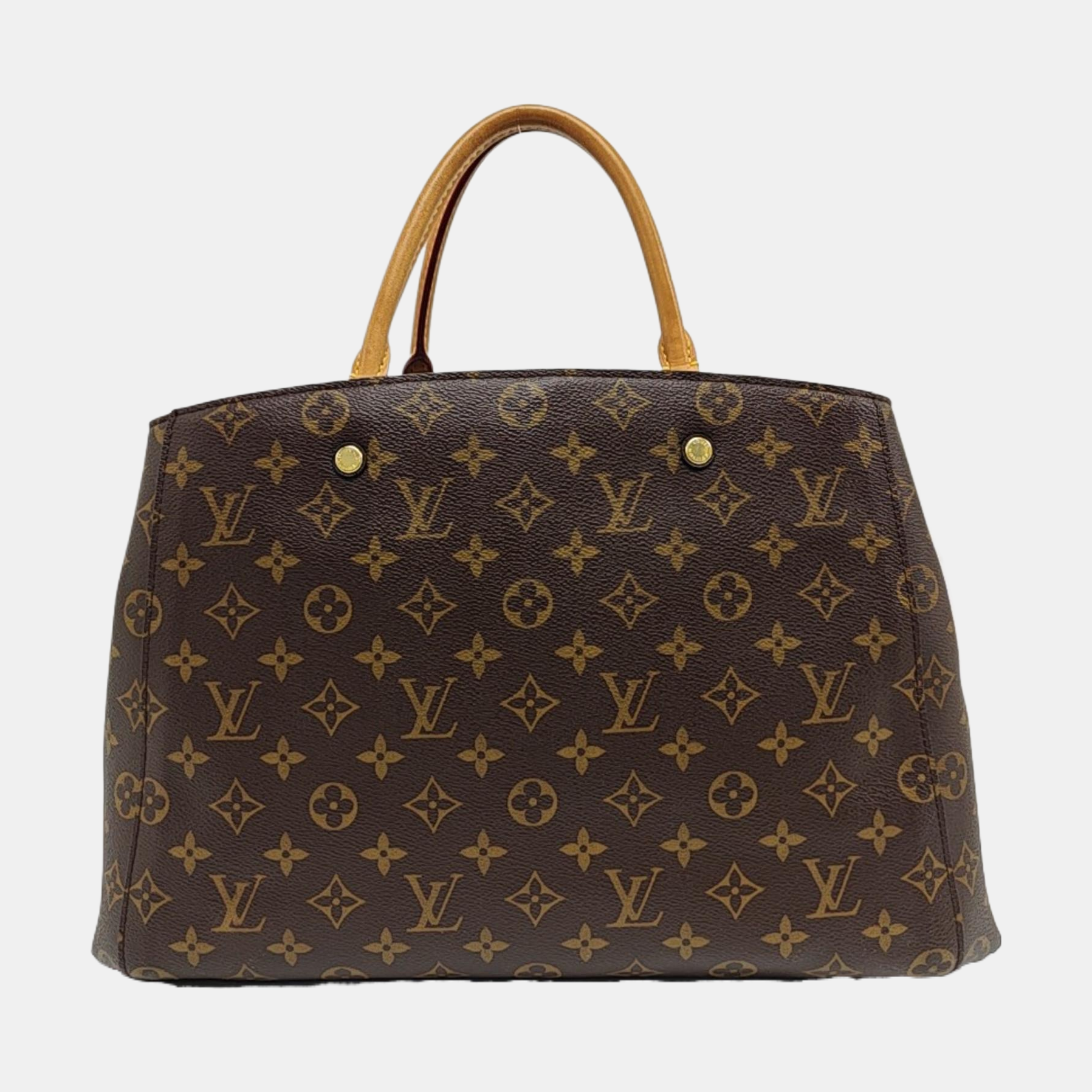 MONTAIGNE GM Monogram Coated Canvas Brown