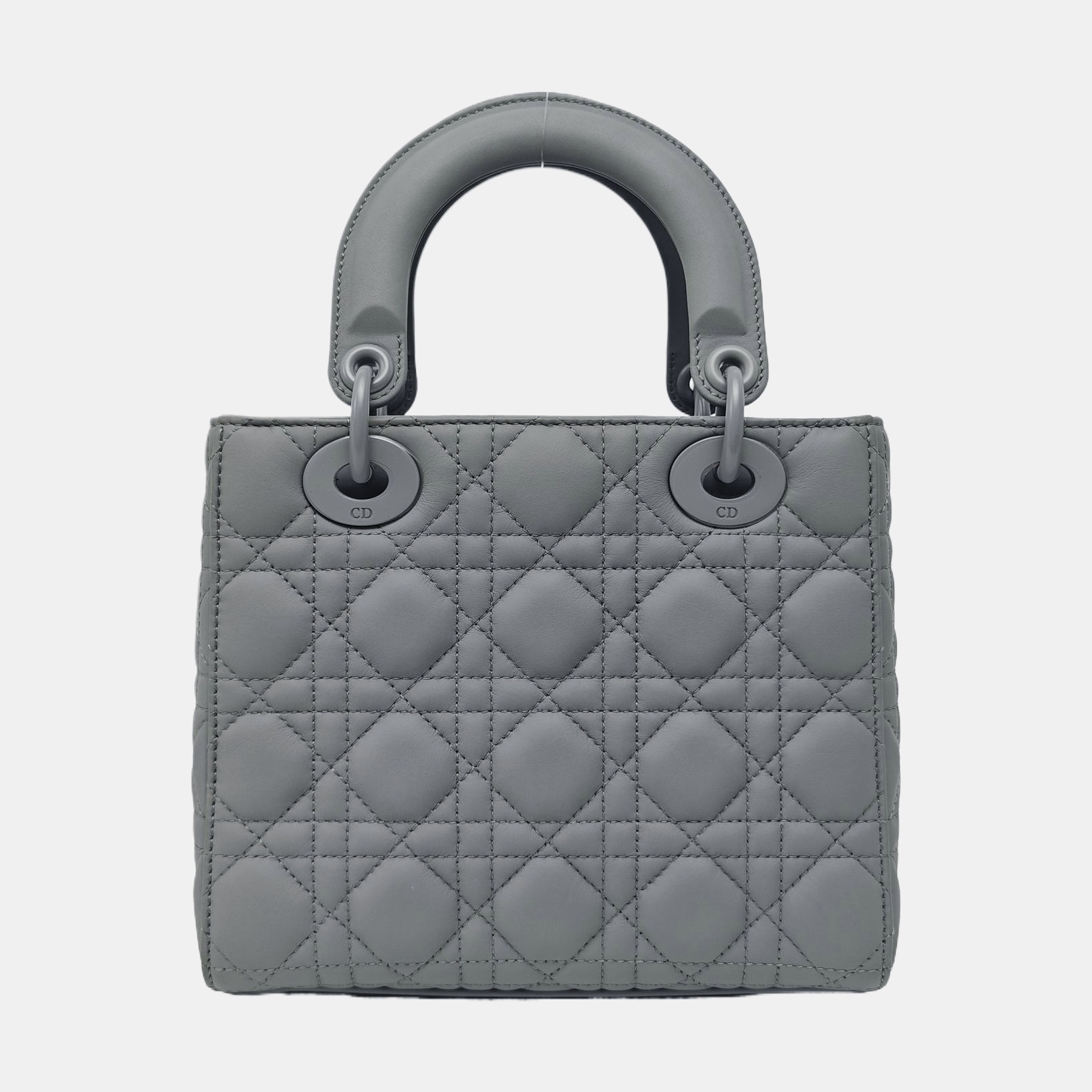 Lady Dior Small Cannage Lambskin Gray
