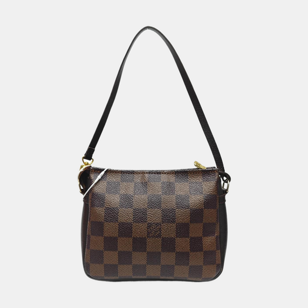 TROUSSE MAKE UP Damier Ebene Coated Canvas Brown