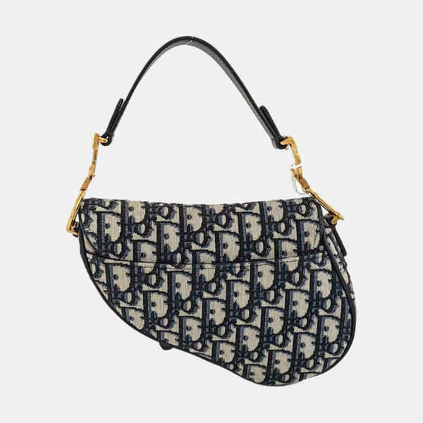 Saddle Mini Oblique Canvas Blue