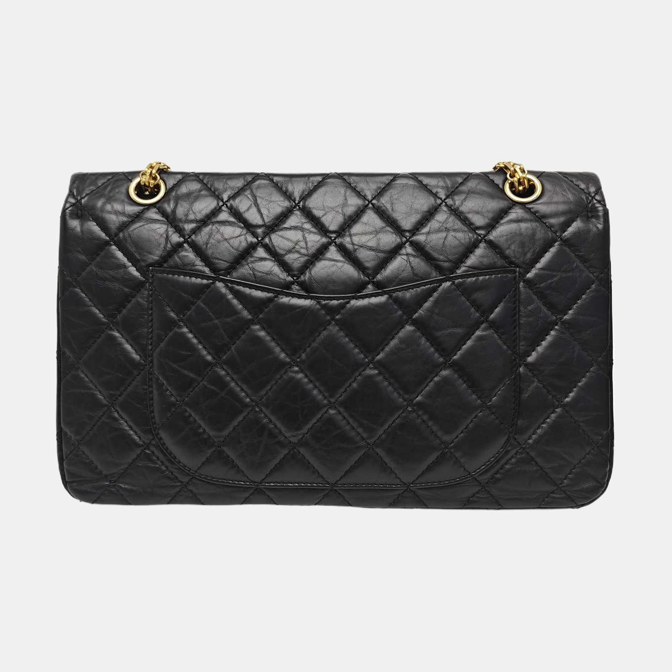 2.55 Maxi Quilted Calfskin Black