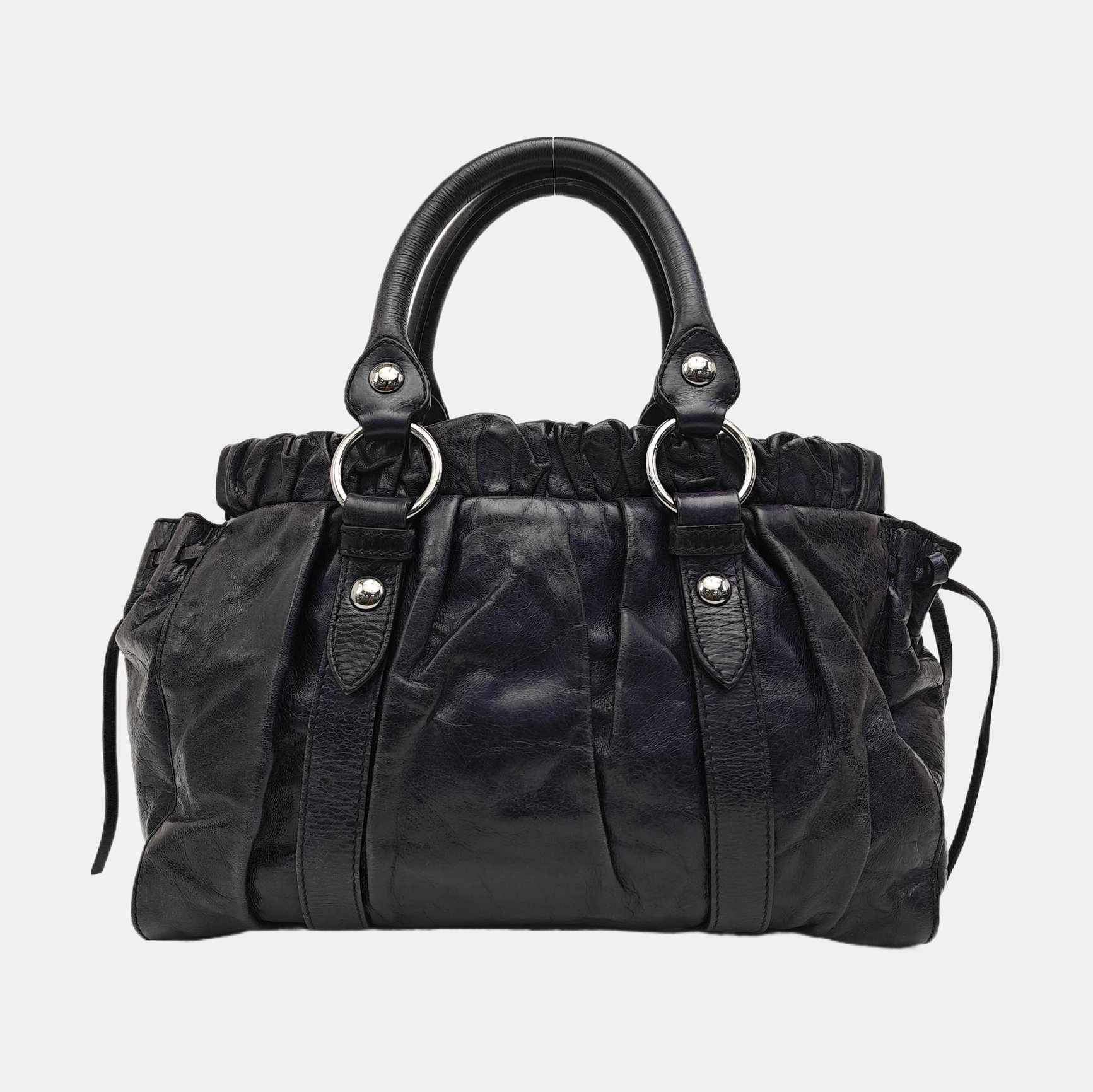 Calfskin Shoulder Bag Blue