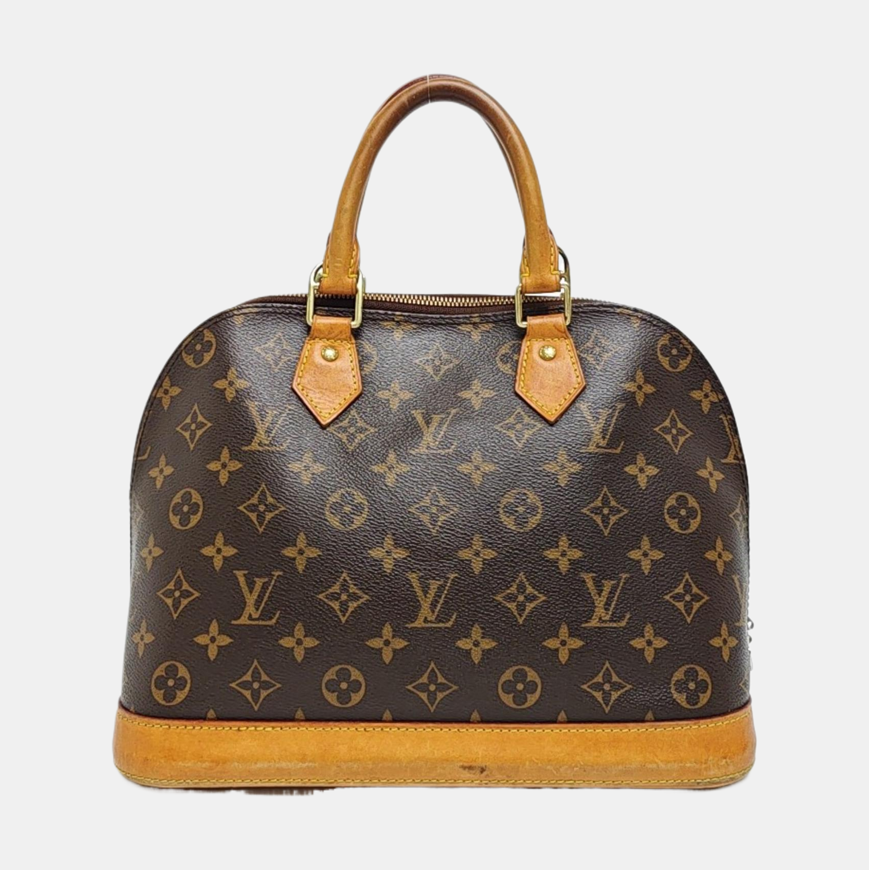 ALMA PM Monogram Coated Canvas Brown