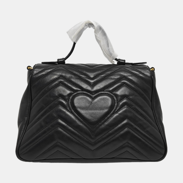 GG Marmont Small Quilted Calfskin Black