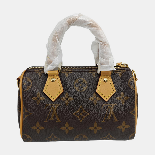 SPEEDY Nano Monogram Coated Canvas Brown