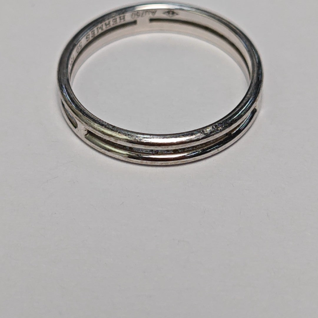 Ariane 18k White Gold Silver Ring EU 59