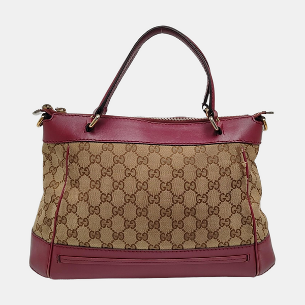 Monogram Canvas Tote Bag Brown