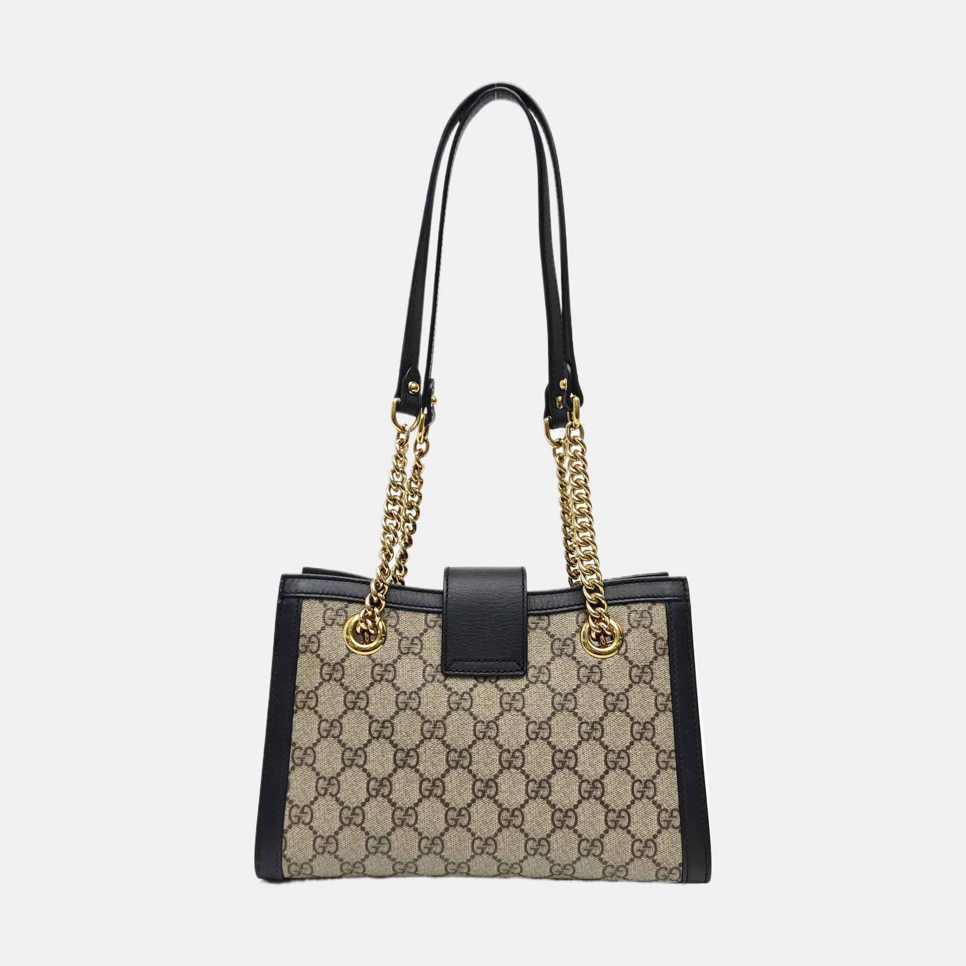 Padlock Small Monogram Coated Canvas Beige
