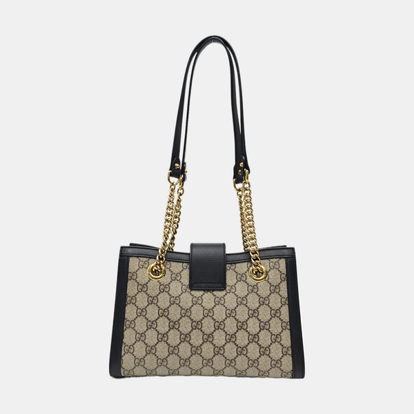 Padlock Small Monogram Coated Canvas Beige