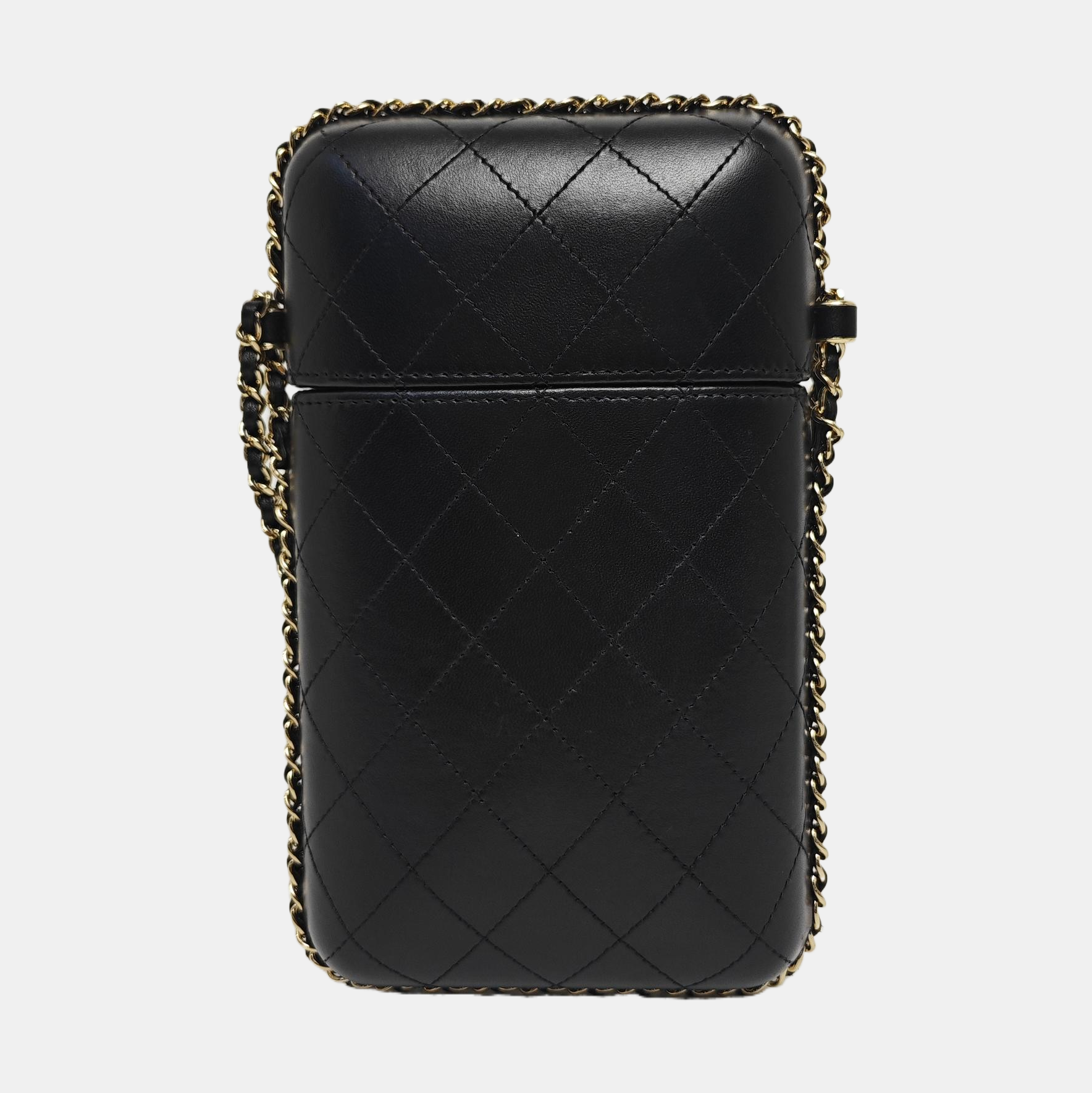 Quilted Lambskin Shoulder Bag Black