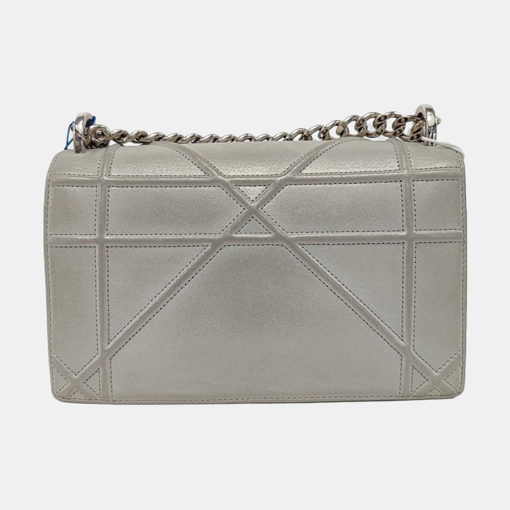 Diorama Small Cannage Calfskin Silver