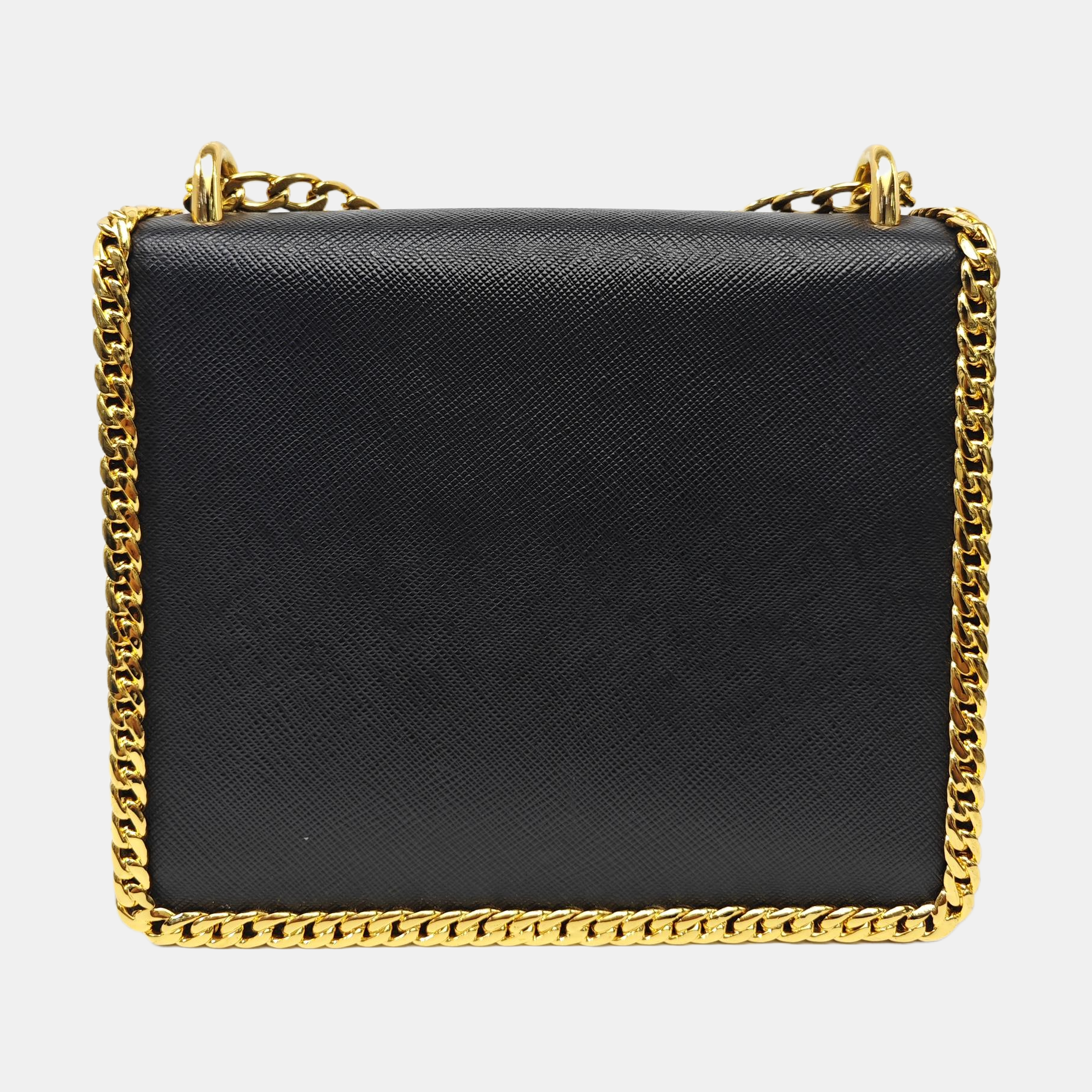 Saffiano Calfskin Shoulder Bag Black