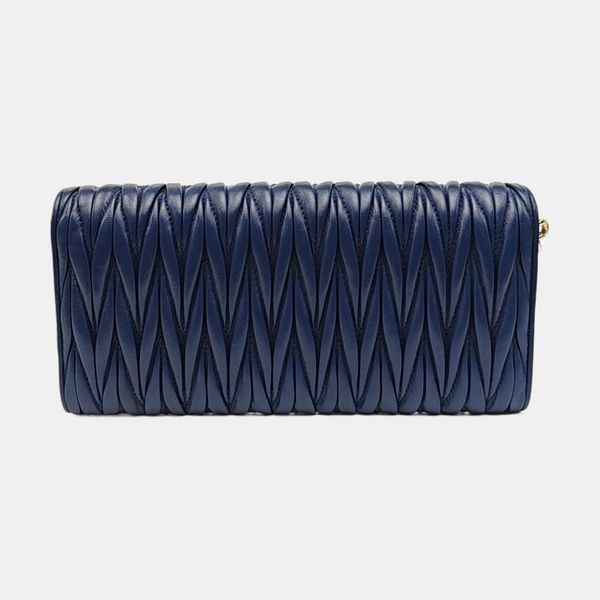 Quilted Lambskin Shoulder Bag Blue