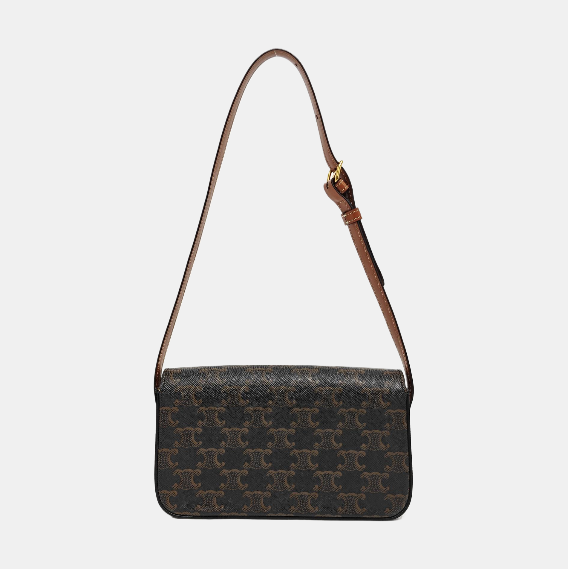 TRIOMPHE Small Coated Canvas Brown
