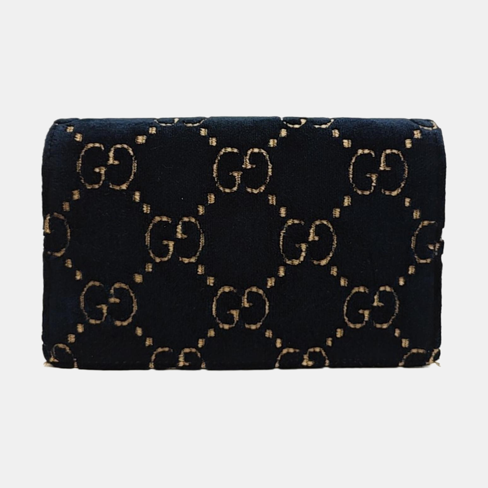 Dionysus Super Mini Monogram Velvet Blue
