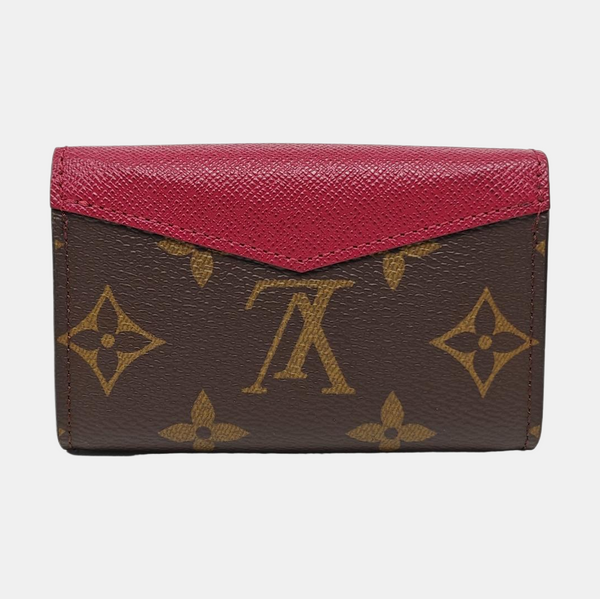 SARAH Monogram Coated Canvas Brown Card Holder
