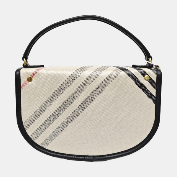 Coated Canvas Shoulder Bag Beige