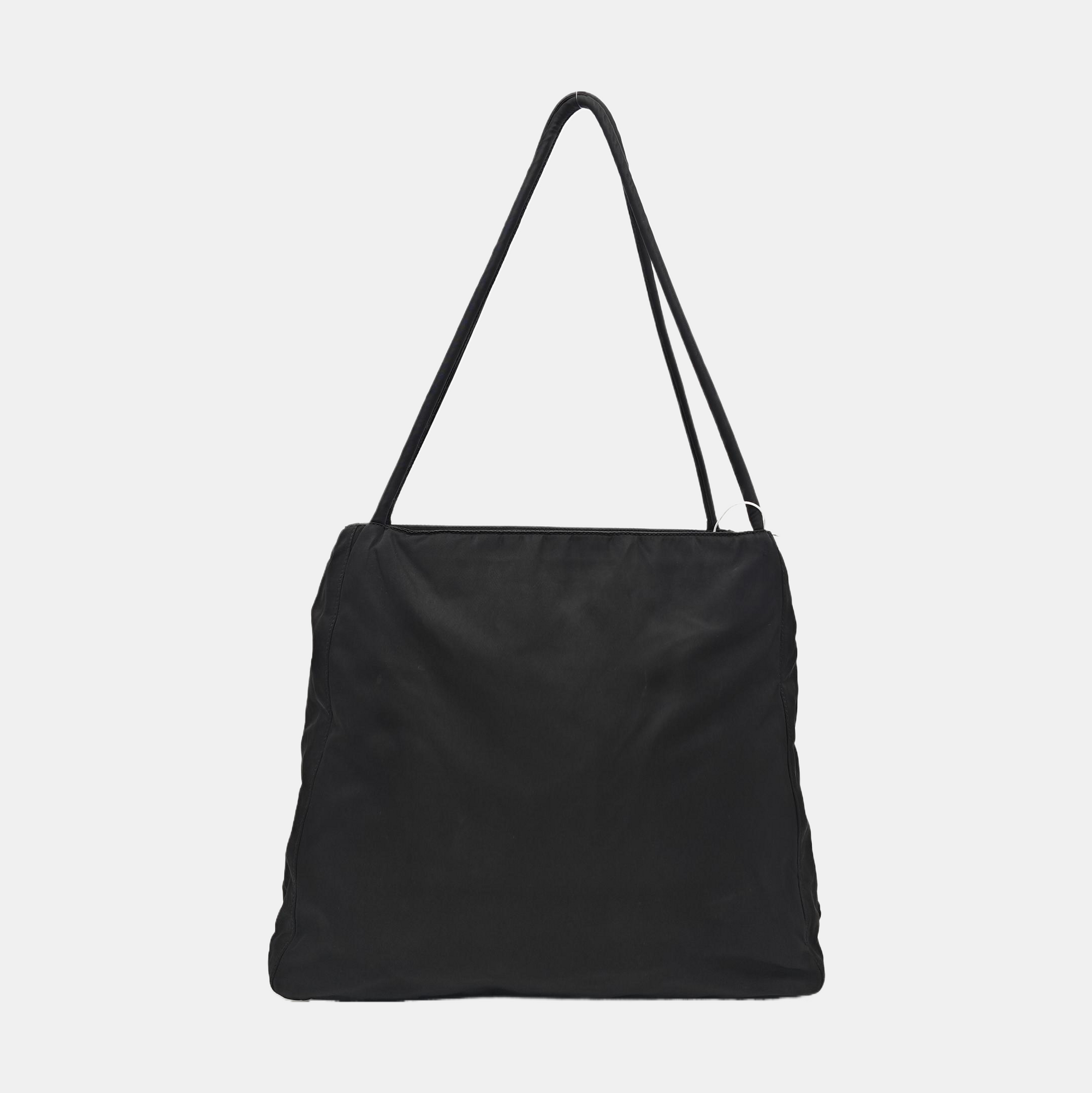 Nylon Shoulder Bag Black