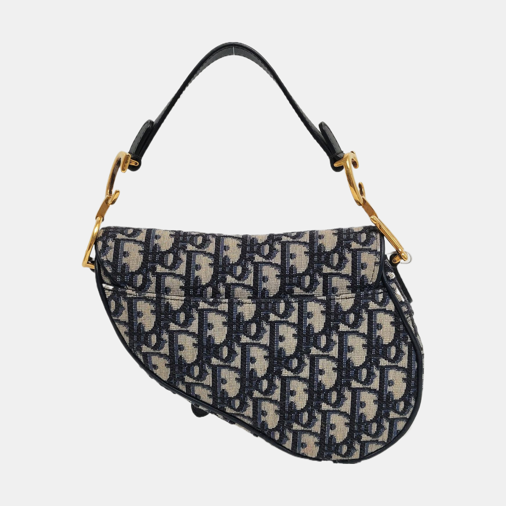 Authenticated pre-owned  Saddle Mini Oblique Canvas Blue - Crossbody Bag at Looply