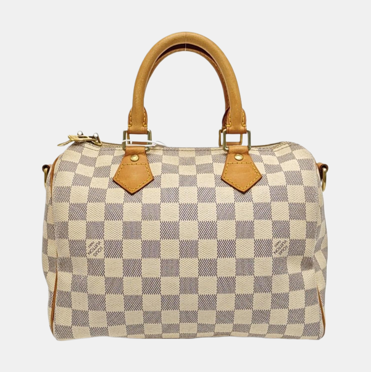 SPEEDY 25 Damier Azur Coated Canvas White