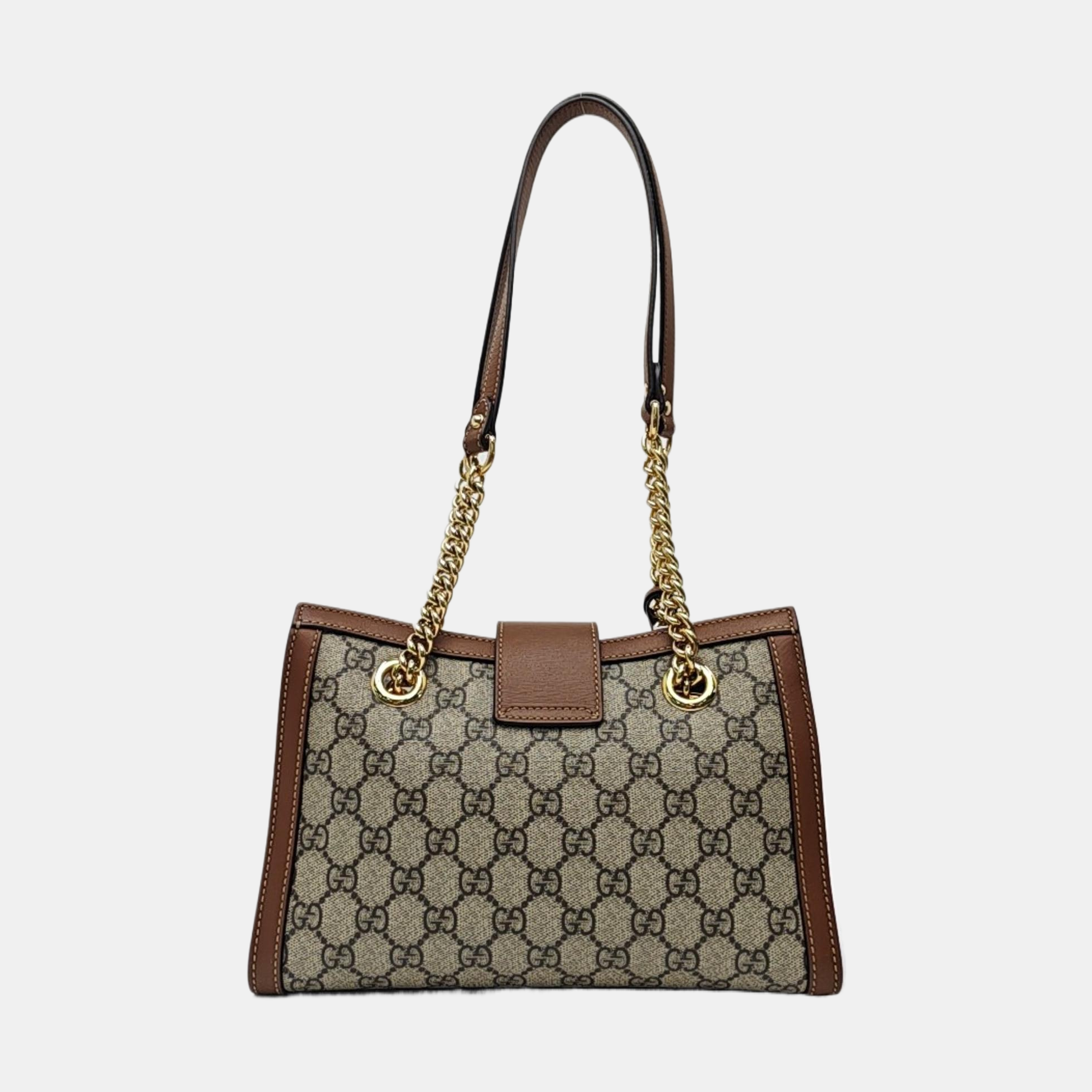 Padlock Small Monogram Coated Canvas Beige