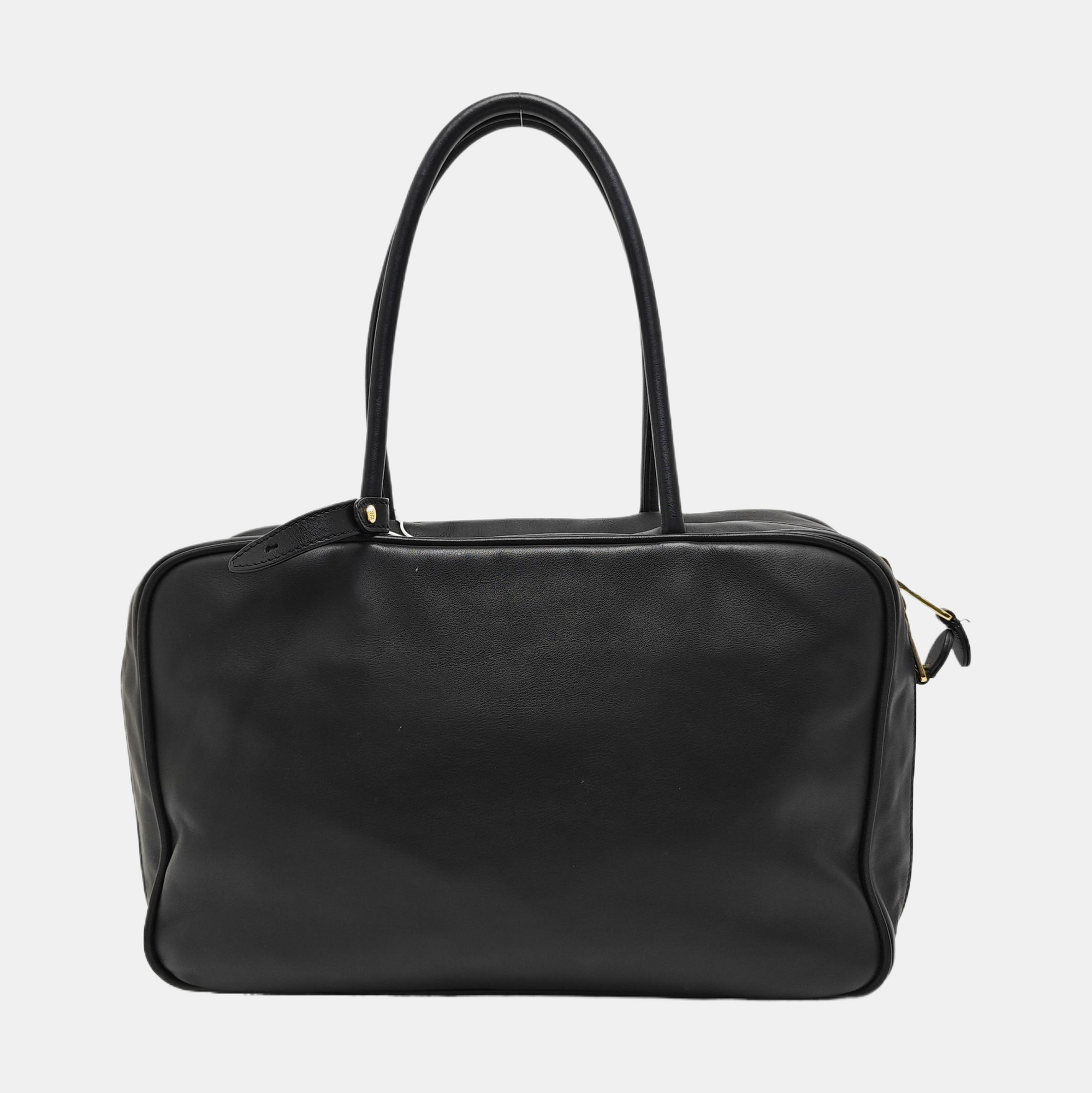 Beau Large Calfskin Black