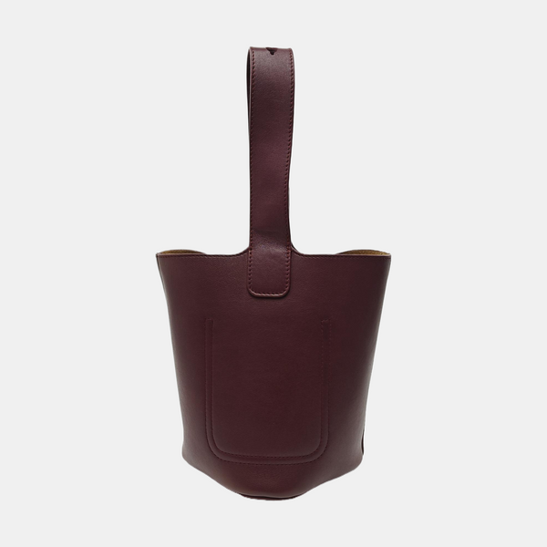 Pebble Bucket Mini Calfskin Red