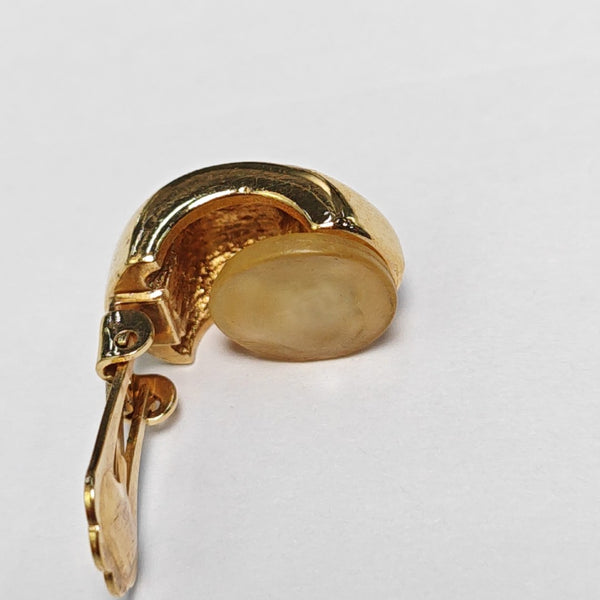 Metal Gold Clip On Earrings