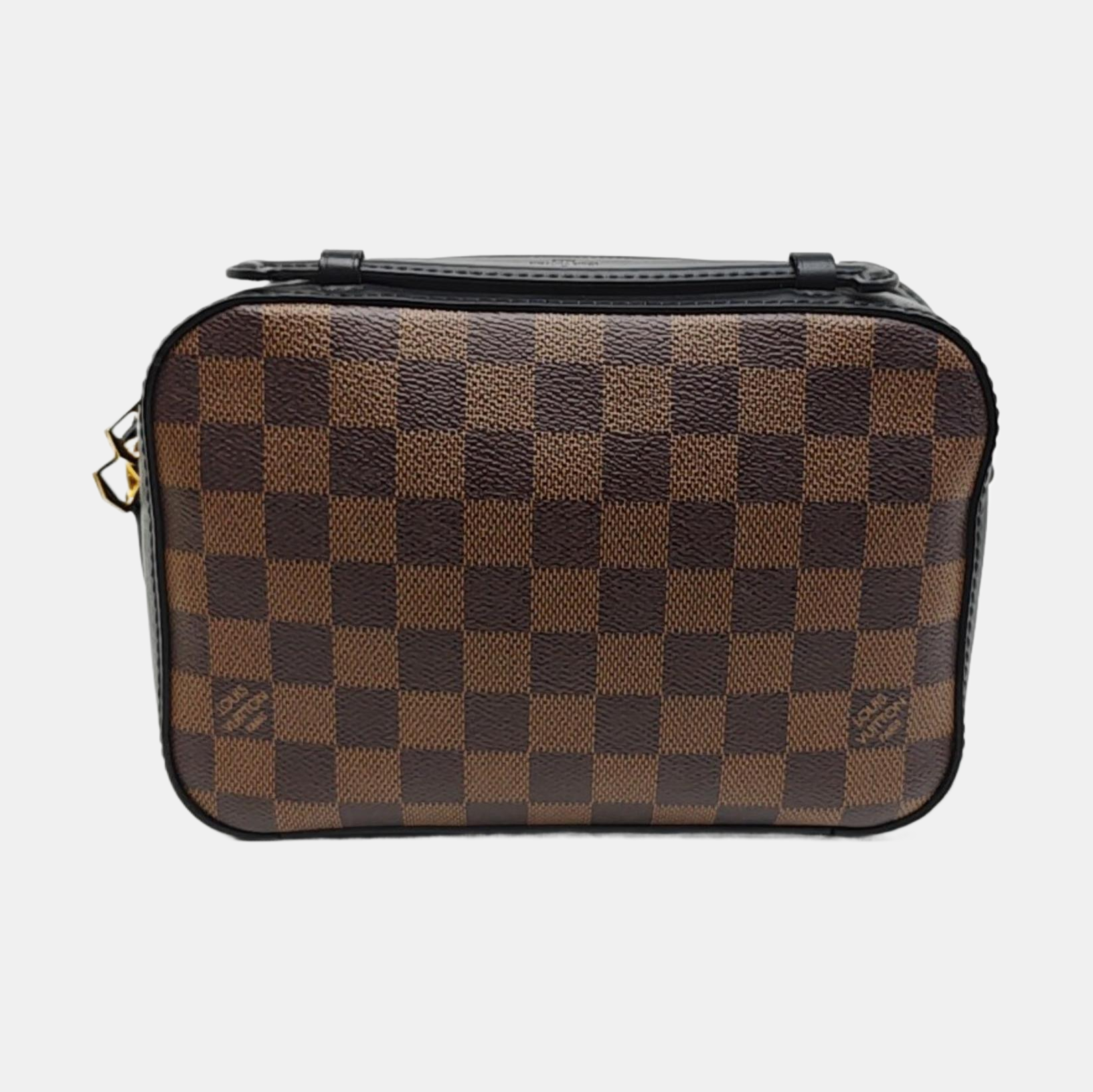 SANTA MONICA Damier Ebene Coated Canvas Brown